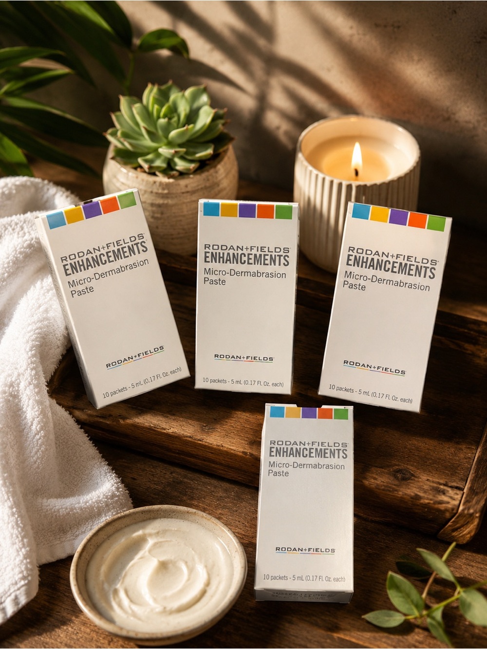 LOT OF 4 Rodan + Fields Enhancements Micro-Dermabrasion Paste - 40 Packets Total